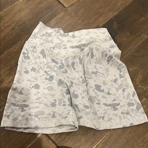 Alphalete Gray and White Athletic Shorts